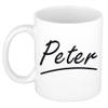 Peter voornaam kado beker / mok sierlijke letters - gepersonaliseerde mok met naam - Naam mokken