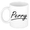 Perry voornaam kado beker / mok sierlijke letters - gepersonaliseerde mok met naam - Naam mokken