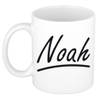 Noah voornaam kado beker / mok sierlijke letters - gepersonaliseerde mok met naam - Naam mokken