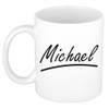 Michael voornaam kado beker / mok sierlijke letters - gepersonaliseerde mok met naam - Naam mokken