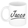 Jacco voornaam kado beker / mok sierlijke letters - gepersonaliseerde mok met naam - Naam mokken