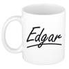 Edgar voornaam kado beker / mok sierlijke letters - gepersonaliseerde mok met naam - Naam mokken