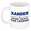 Naam cadeau mok/ beker Xander The man, The myth the legend 300 ml - Naam mokken
