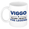 Naam cadeau mok/ beker Viggo The man, The myth the legend 300 ml - Naam mokken