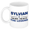 Naam cadeau mok/ beker Sylvian The man, The myth the legend 300 ml - Naam mokken