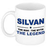 Naam cadeau mok/ beker Silvan The man, The myth the legend 300 ml - Naam mokken