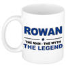 Naam cadeau mok/ beker Rowan The man, The myth the legend 300 ml - Naam mokken
