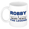 Naam cadeau mok/ beker Robby The man, The myth the legend 300 ml - Naam mokken