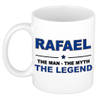 Naam cadeau mok/ beker Rafael The man, The myth the legend 300 ml - Naam mokken