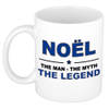 Naam cadeau mok/ beker Noel The man, The myth the legend 300 ml - Naam mokken