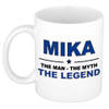 Naam cadeau mok/ beker Mika The man, The myth the legend 300 ml - Naam mokken