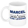 Naam cadeau mok/ beker Marcel The man, The myth the legend 300 ml - Naam mokken