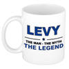 Naam cadeau mok/ beker Levy The man, The myth the legend 300 ml - Naam mokken