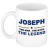 Naam cadeau mok/ beker Joseph The man, The myth the legend 300 ml - Naam mokken