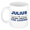 Naam cadeau mok/ beker Julius The man, The myth the legend 300 ml - Naam mokken