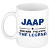 Naam cadeau mok/ beker Jaap The man, The myth the legend 300 ml - Naam mokken