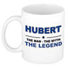 Naam cadeau mok/ beker Hubert The man, The myth the legend 300 ml - Naam mokken