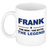 Naam cadeau mok/ beker Frank The man, The myth the legend 300 ml - Naam mokken