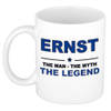 Naam cadeau mok/ beker Ernst The man, The myth the legend 300 ml - Naam mokken