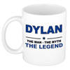 Naam cadeau mok/ beker Dylan The man, The myth the legend 300 ml - Naam mokken