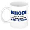 Naam cadeau mok/ beker Bhodi The man, The myth the legend 300 ml - Naam mokken