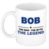 Naam cadeau mok/ beker Bob The man, The myth the legend 300 ml - Naam mokken