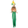 Hangdecoratie pop bewegende horror clown groen 100 cm - Halloween poppen