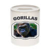 Dieren liefhebber stoere gorilla spaarpot - gorilla apen cadeau - Spaarpotten