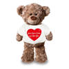 Lieve oma en opa we miss you pluche teddybeer knuffel 24 cm wit - Knuffelberen