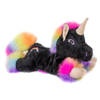 Magnetron knuffel zwarte unicorn 18 cm - Opwarmknuffels