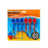 6x Dartpijltjes rood en blauw 11,5 cm sportief speelgoed - Dartpijlen