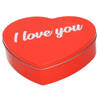 Rood I Love You hart bewaarblik/opbergblik 18 cm - cadeau blikken