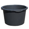 Flexibele stevige multifunctionele kunststof bak/emmer/kuip 45 liter diameter 52 cm zwart - Kuipen / bakken