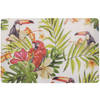 8x Rechthoekige onderzetters/placemats voor borden toekan print 29 x 44 cm - Placemats