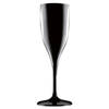 Champagneglazen/prosecco flutes zwart 150 ml van onbreekbaar kunststof - Champagneglazen