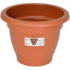 Hega Hogar Plantenpot/bloempot - terra cotta - 20 cm - kunststof - Plantenpotten