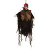 Hangende horror decoratie skelet piraat bewegend met geluid en licht 50 cm - Halloween poppen