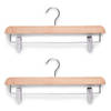 6x Luxe houten broekhangers/rokhangers kledinghangers 36 cm - Kledinghangers