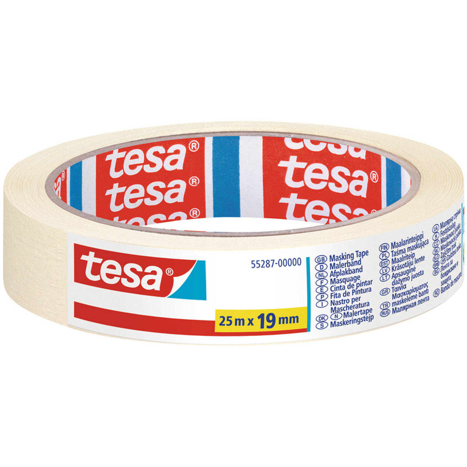 Afplaktape-schilderstape 19 Mm X 25 M Verf Afplakband-tape Maskeertape Tesa Masking Tape