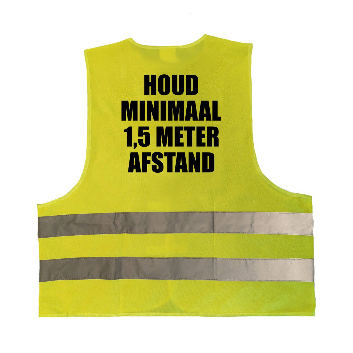 Gele veiligheidsvest 1,5 meter afstand werkkleding voor volwassenen - Veiligheidshesje