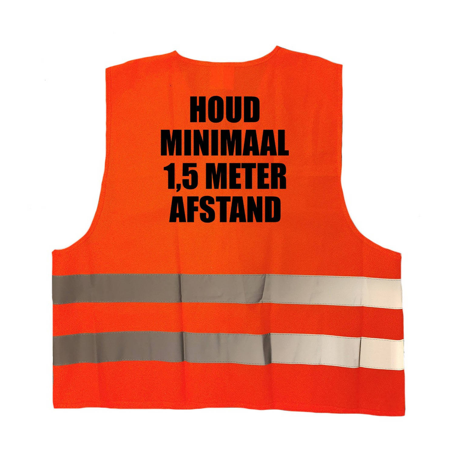 Oranje veiligheidsvest 1,5 meter afstand werkkleding voor volwassenen - Veiligheidshesje
