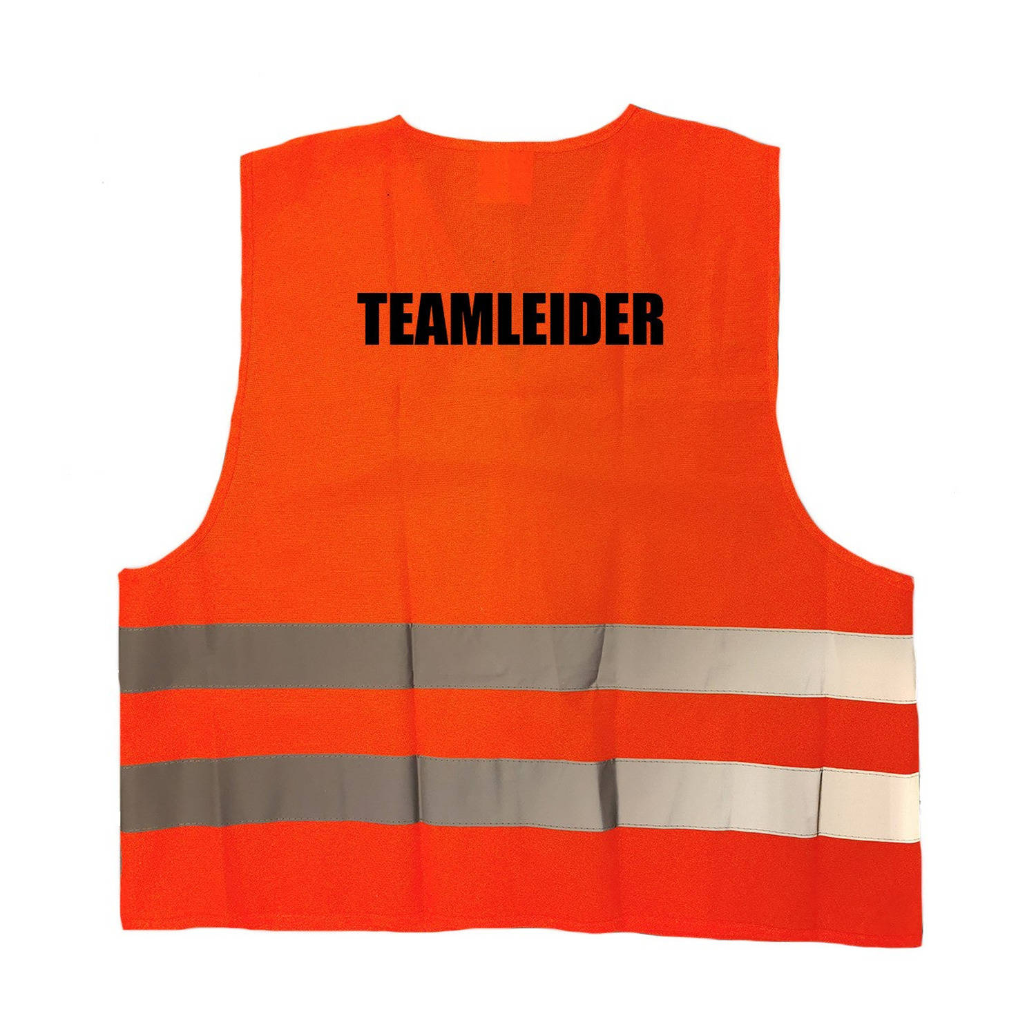 Teamleider Vestje-Hesje Oranje Met Reflecterende Strepen Voor Volwassenen Veiligheidshesje