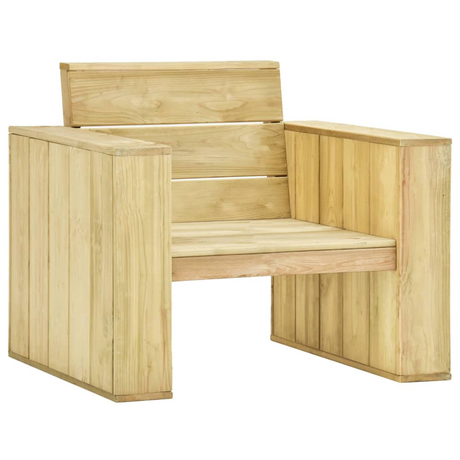 The Living Store Tuinset - Grenenhout - Rood - 2 stoelen - 1 tafel - 89x76x76 cm - 75x75x31 cm - 60x60x10 cm - 60x40x10 cm