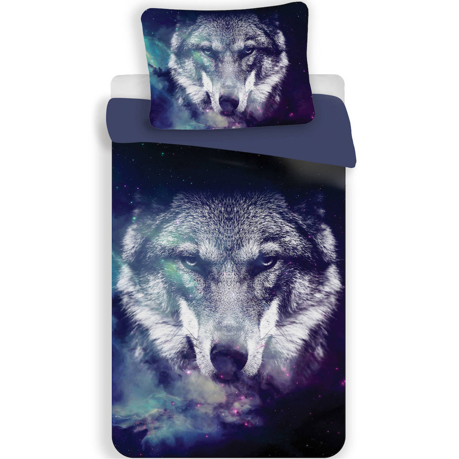 Animal Pictures Dekbedovertrek Wolf - Eenpersoons - 140 X 200 Cm - Polyester