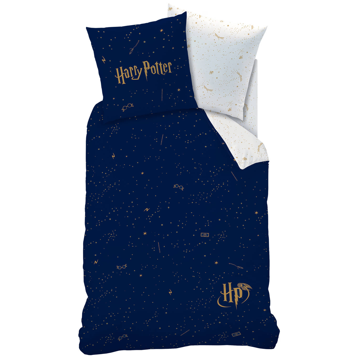 Harry Potter Dekbedovertrek Iconic - Eenpersoons - 140 X 200 Cm - Katoen