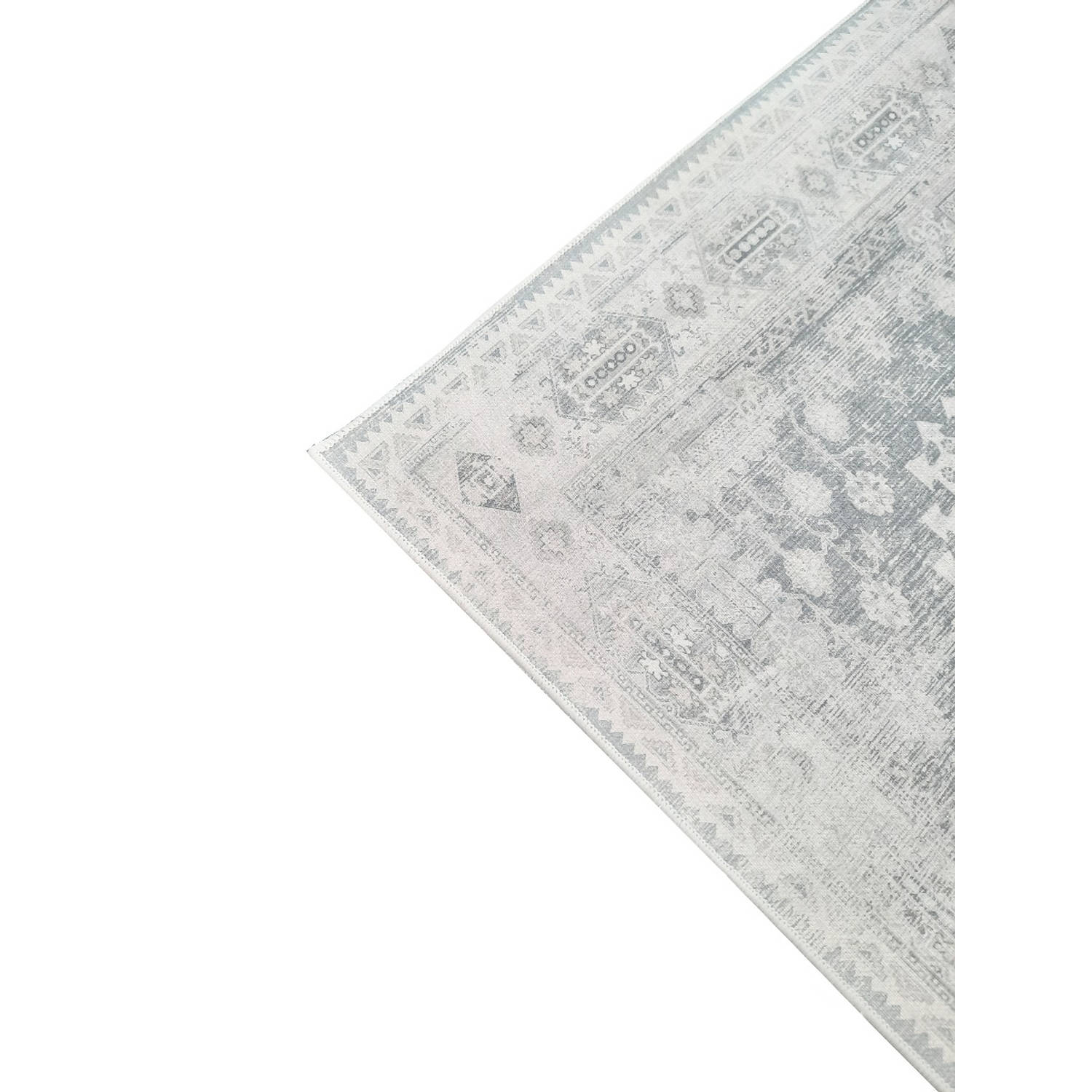 vintage 200x350cm wit grijs perzisch oosters tapijt | Blokker