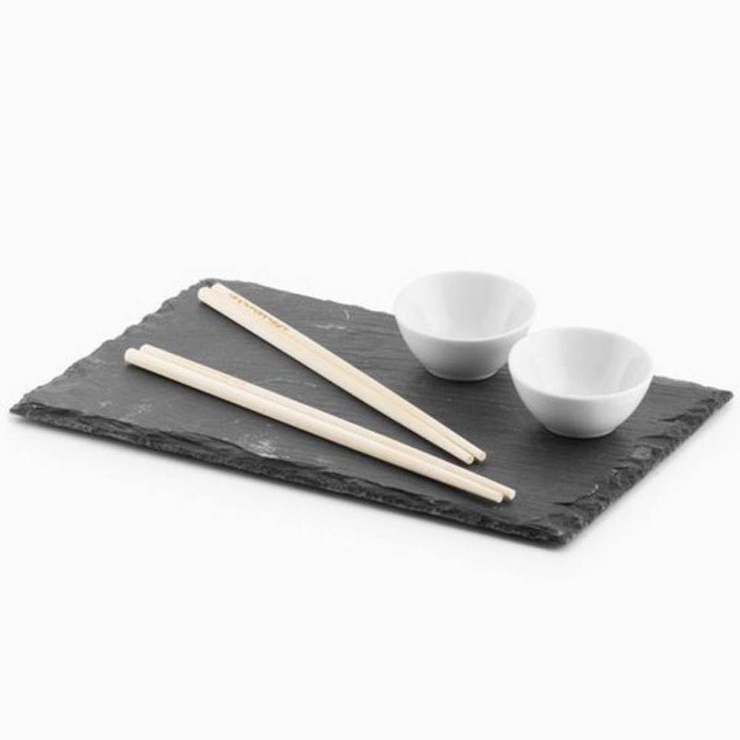 Samengesteld Australië Zeeman Excellent Houseware Sushi Servies - voor 2 Personen - Set 7-delig -  Leisteen - met stokjes | Blokker