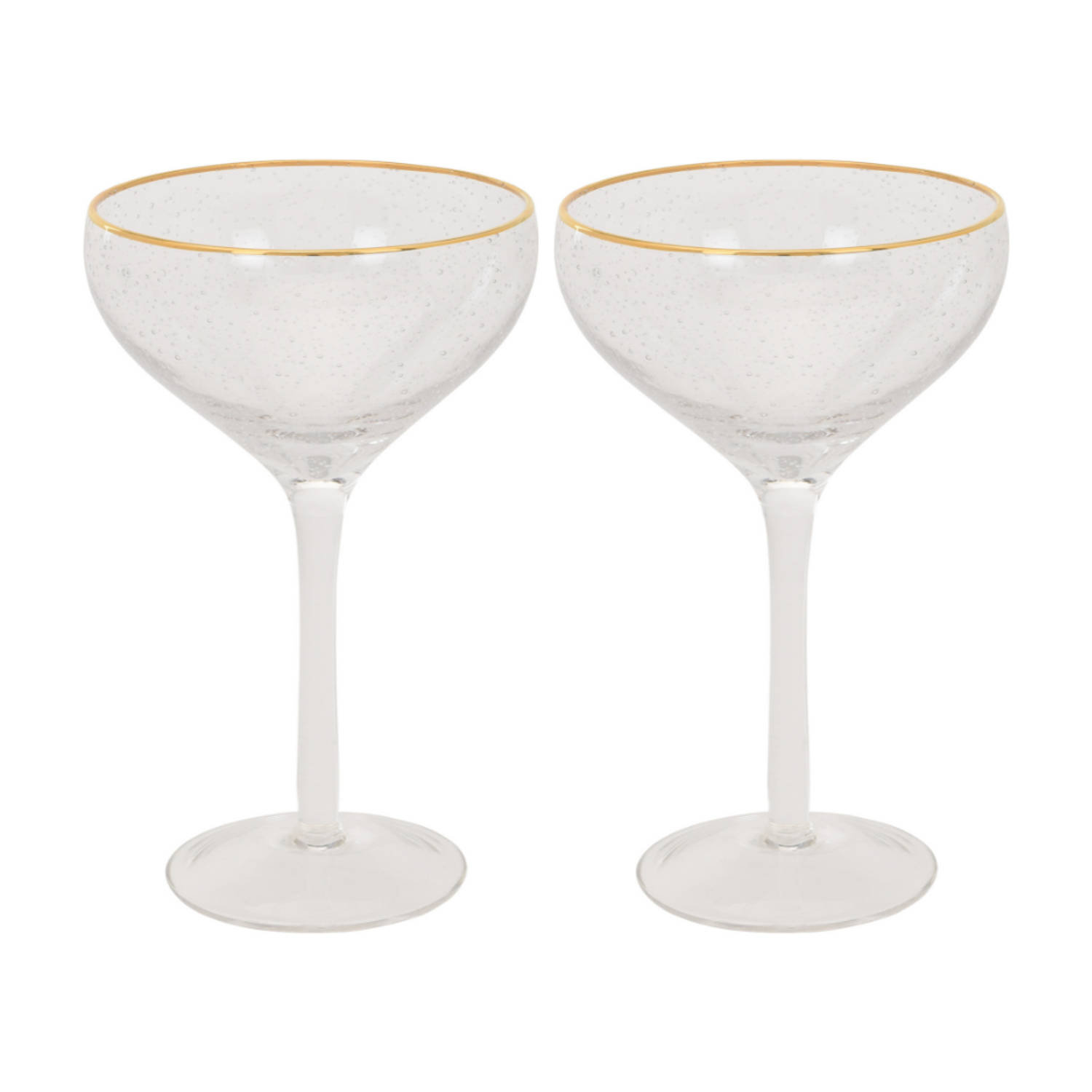 Pijnstiller zout Beangstigend Orange85 Martini Glazen - met Gouden Rand - Transparant - 2 Stuks - 260 ml  - Cocktail | Blokker