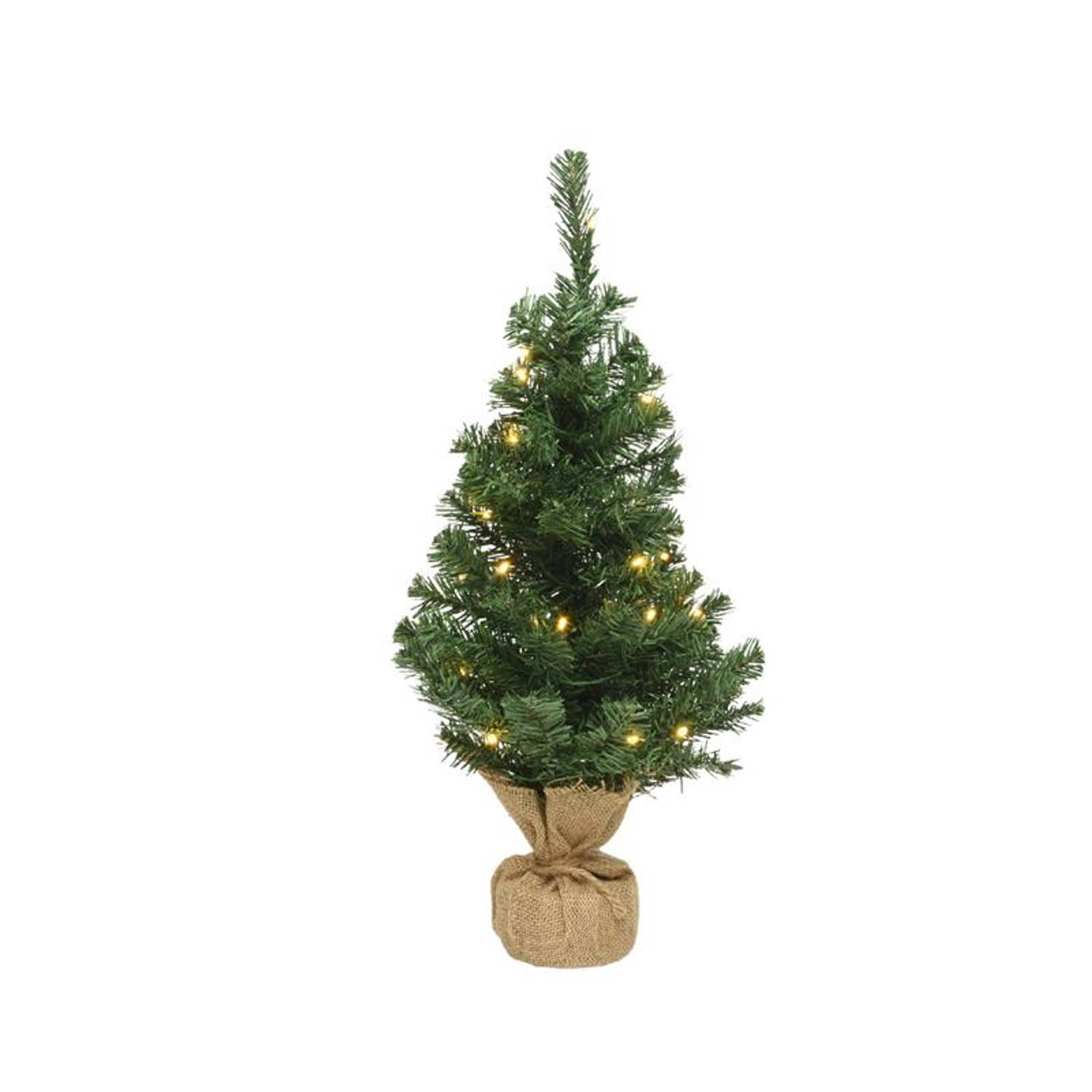 oppervlakkig Op het randje Corroderen Everlands Mini Kerstboom 60cm met verlichting groen | Blokker
