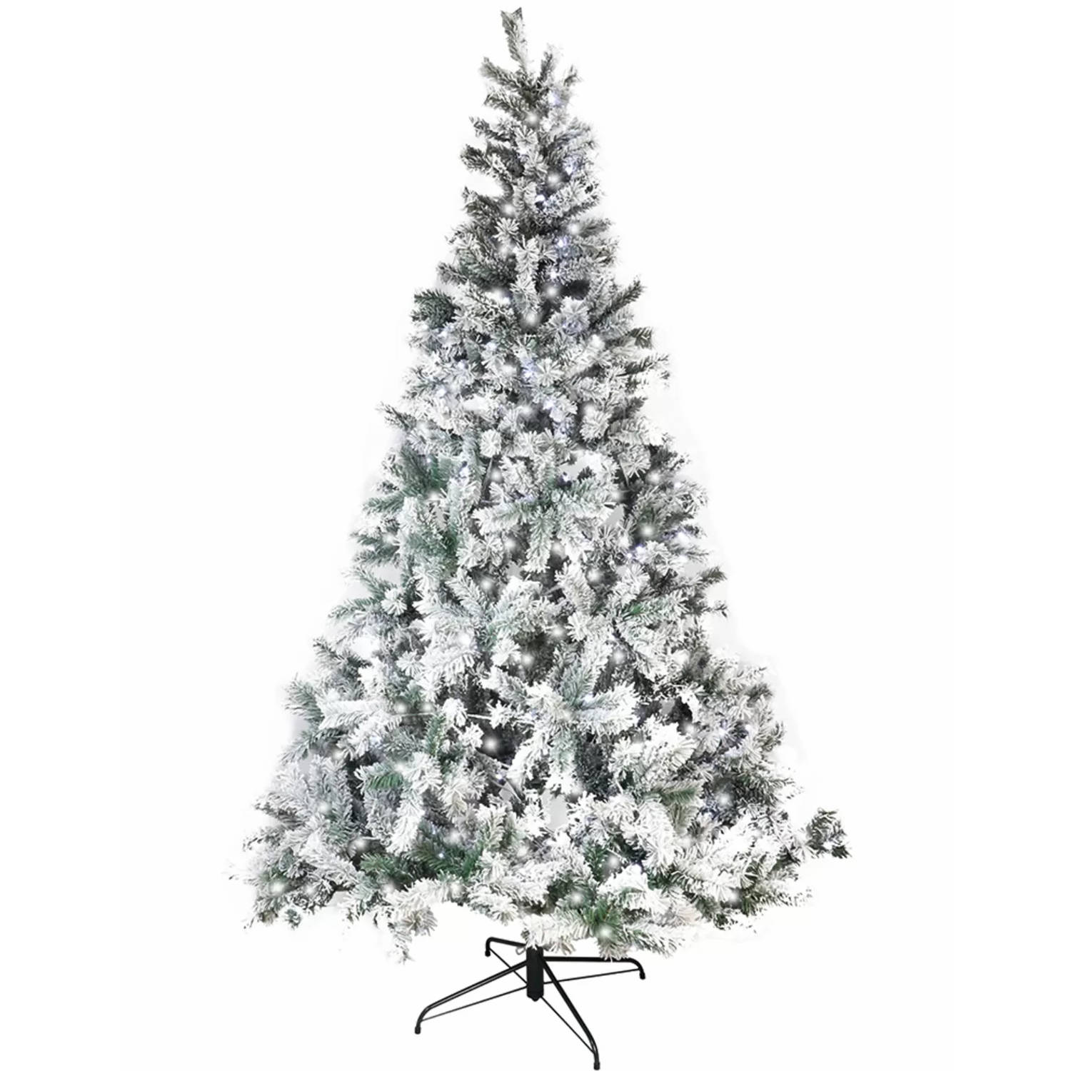 Kerstboom Victoria Sneeuw + Led Verlichting 120cm